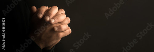 Canvastavla hand of prayer to God