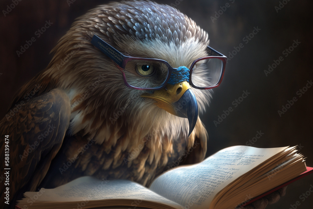 Eagle with glasses hotsell