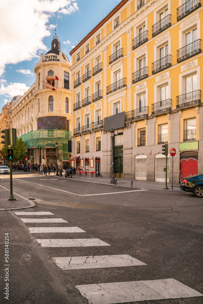 plaza de jacinto benavente square in madrid, Spain