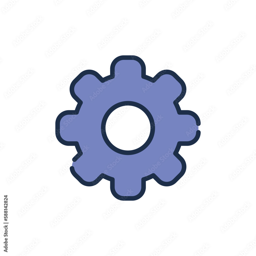 Gear icon. Suitable for Web Page, Mobile App, UI, UX and GUI design Gear icon. Suitable for Web Page, Mobile App, UI, UX and GUI design