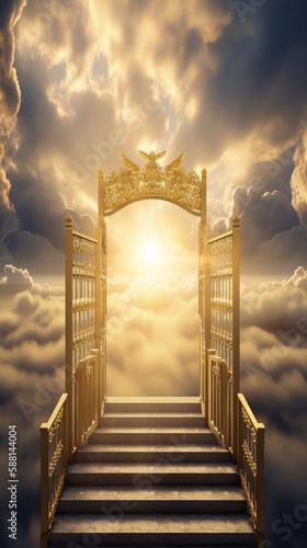 Golden Gates of Heaven with Glowing Light © Jardel Bassi