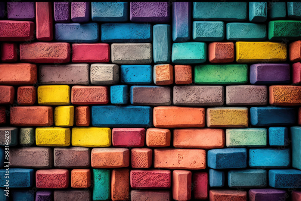 Colorful Brick Wall Texture - Generative AI
Colorful Brick Wall Texture - Generative AI
