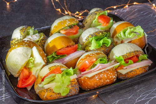 amuse bouche, hamburger, sandwich, à emporter, américain, rapide, détouré