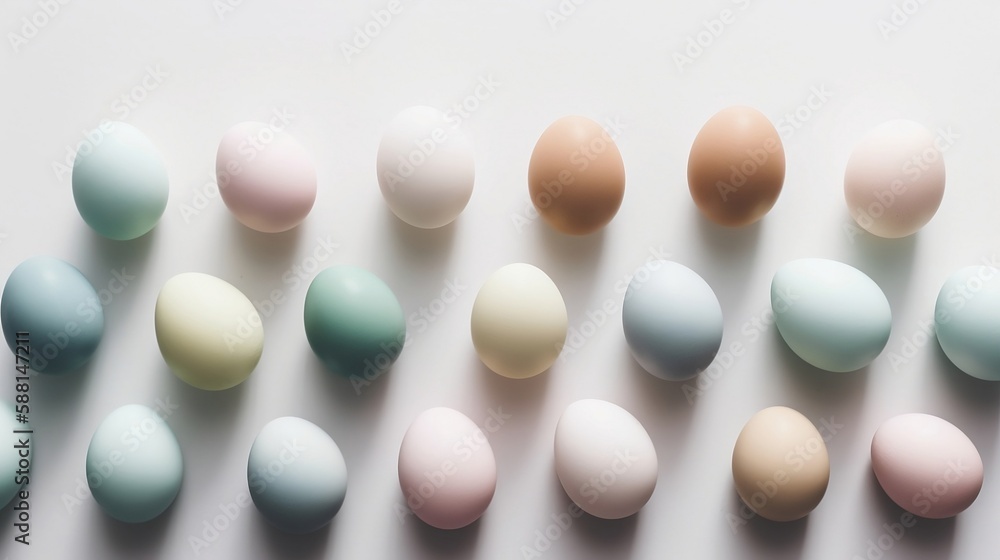 Minimalistic Easter eaggs background. Generative Ai. Minimalistic Easter eaggs background. Generative Ai.