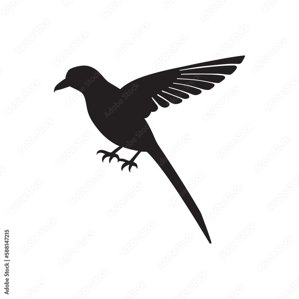 Fototapeta premium silhouette flaing bird simple look,pj