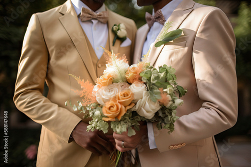 Civil wedding of a gay couple photo