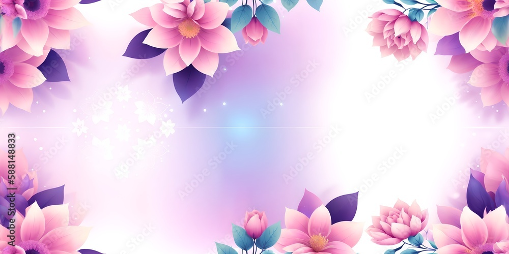 Photo of a beautiful pink and purple floral background