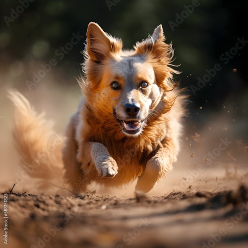 Running and jumping Dog Harzer Fox © Maik
