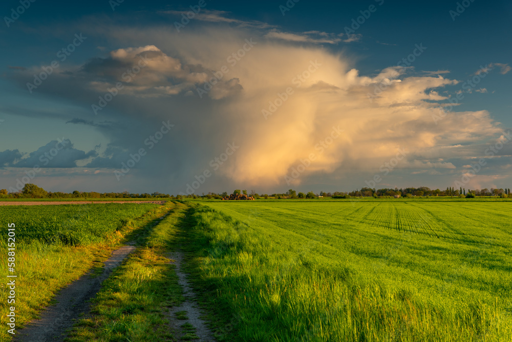 Chmura na chwilę przed zachodem słońca / A cloud just before sunset