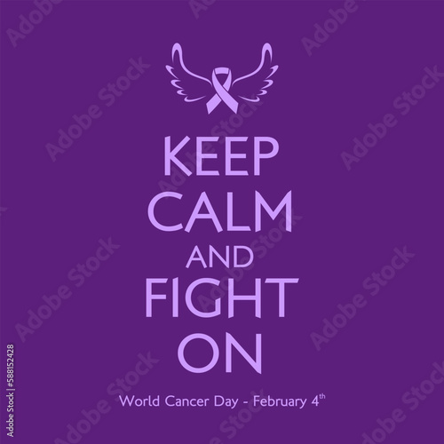 Illustration Of 4 February World Cancer Day Vector Template