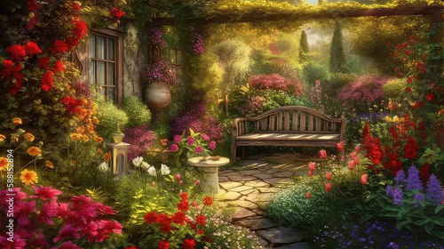 Garden Oasis: Beautiful and Relaxing Flowers and Plants Wallpaper © Oliver