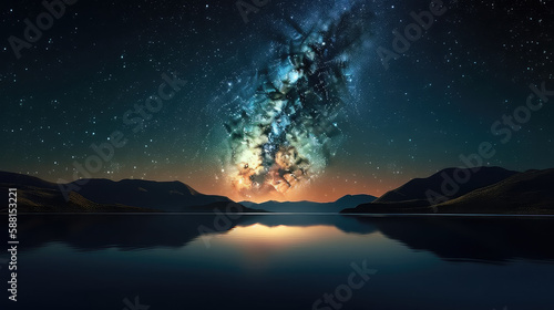 Exquisite and sparkling wallpaper of a starry night © Oliver