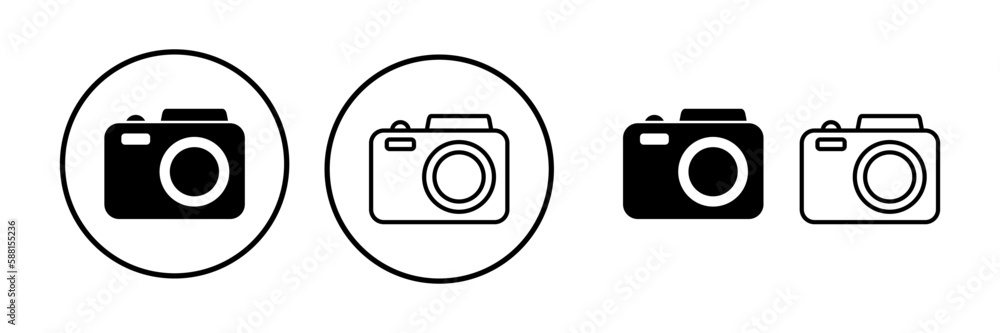 Camera Icon in trendy flat style isolated. Camera symbol web site design