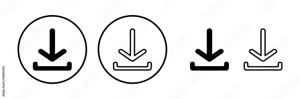Download icon vector. Downloading vector icon Download icon vector. Downloading vector icon