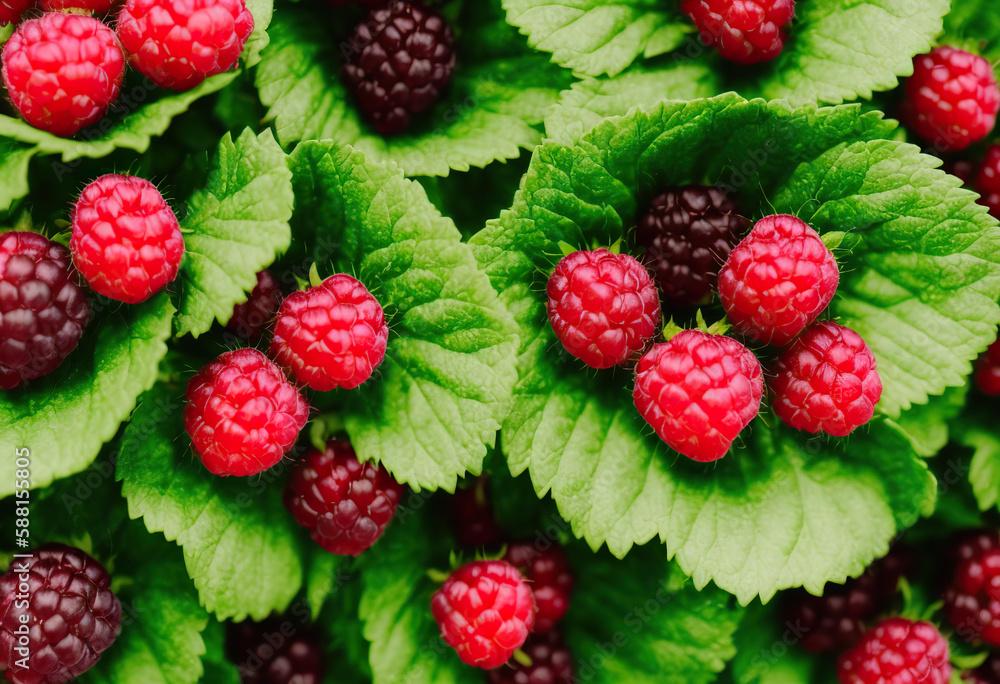 The sweet taste of health: fresh raspberries as a background The sweet taste of health: fresh raspberries as a background