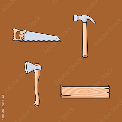 Wood Working on Carpentry Activity Tools Collections