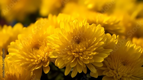 Radiant Yellow Chrysanthemums