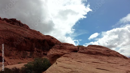 Deep inside Red Rock Canyon on a bright, sunny day