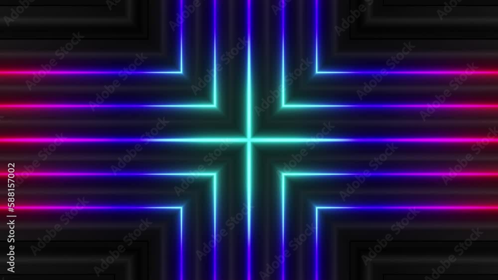 This stock motion graphic video of 4K Colored Neon Pattern Loop with gentle overlapping curves on seamless loops. This stock motion graphic video of 4K Colored Neon Pattern Loop with gentle overlapping curves on seamless loops.