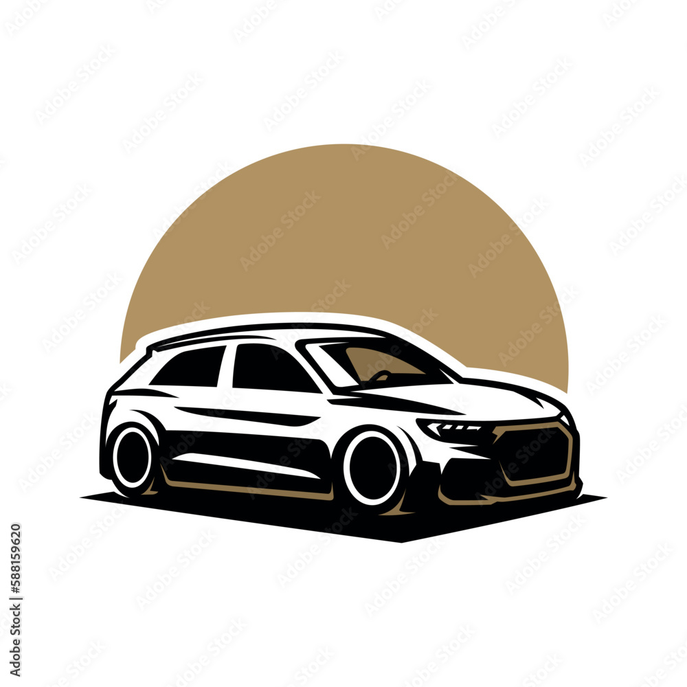 sport car monochrome vector image