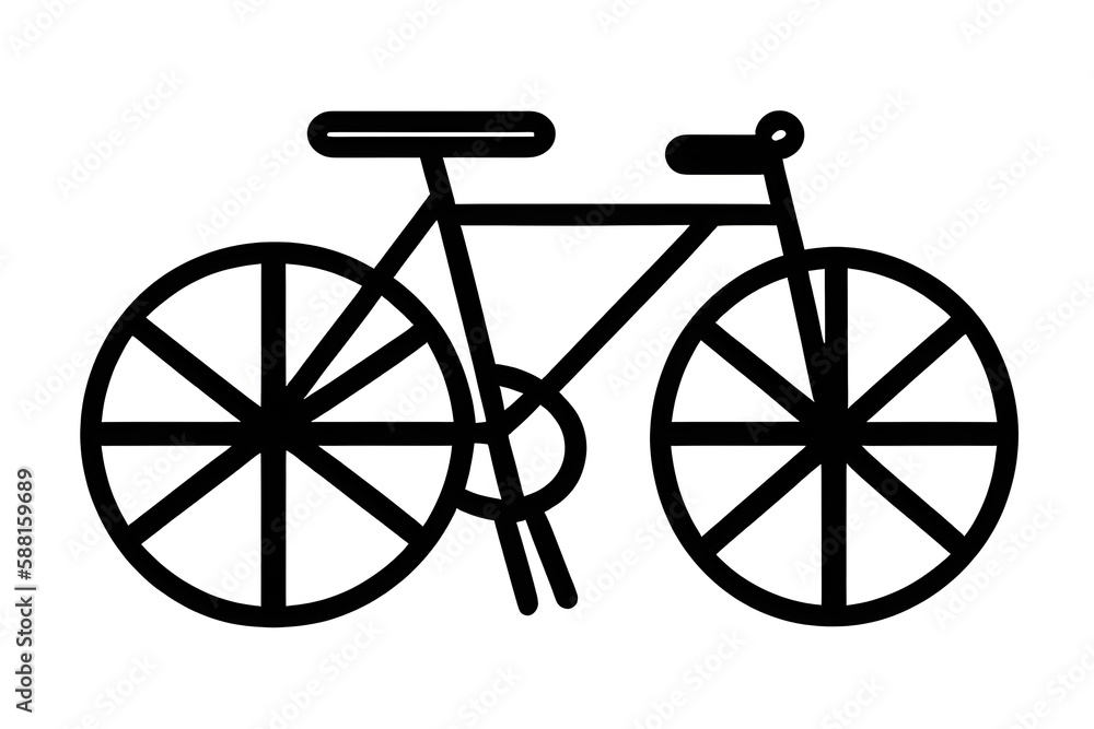 Fototapeta premium black bicycle icon 