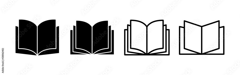 Book icon vector for web and mobile app. open book sign and symbol. ebook icon Book icon vector for web and mobile app. open book sign and symbol. ebook icon