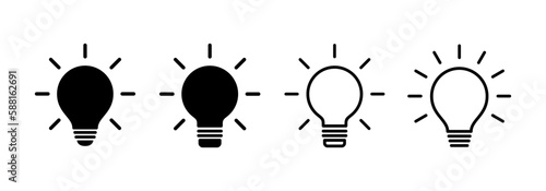 Lamp icon vector for web and mobile app. Light bulb sign and symbol. idea symbol.
