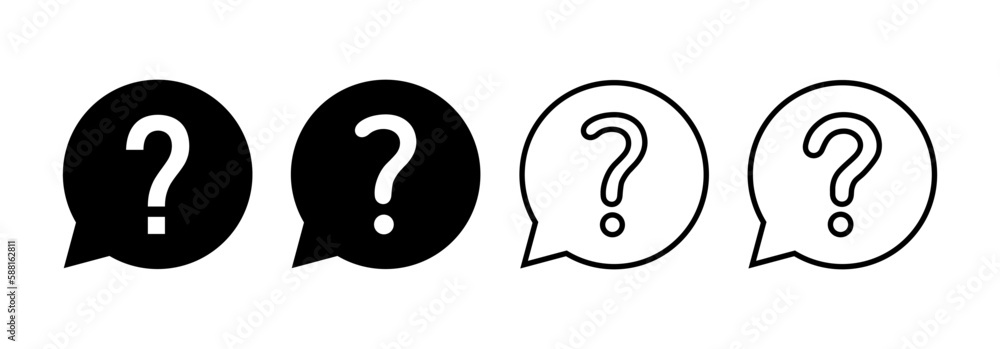 Question icon vector for web and mobile app. question mark sign and symbol