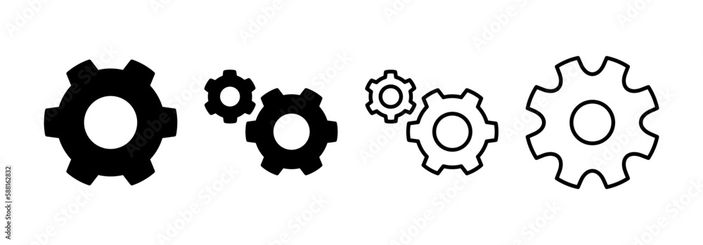 setting Icon vector for web and mobile app. Cog settings sign and symbol. Gear Sign setting Icon vector for web and mobile app. Cog settings sign and symbol. Gear Sign