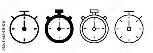 stopwatch icon vector for web and mobile app. Timer sign and symbol. Countdown icon. Period of time