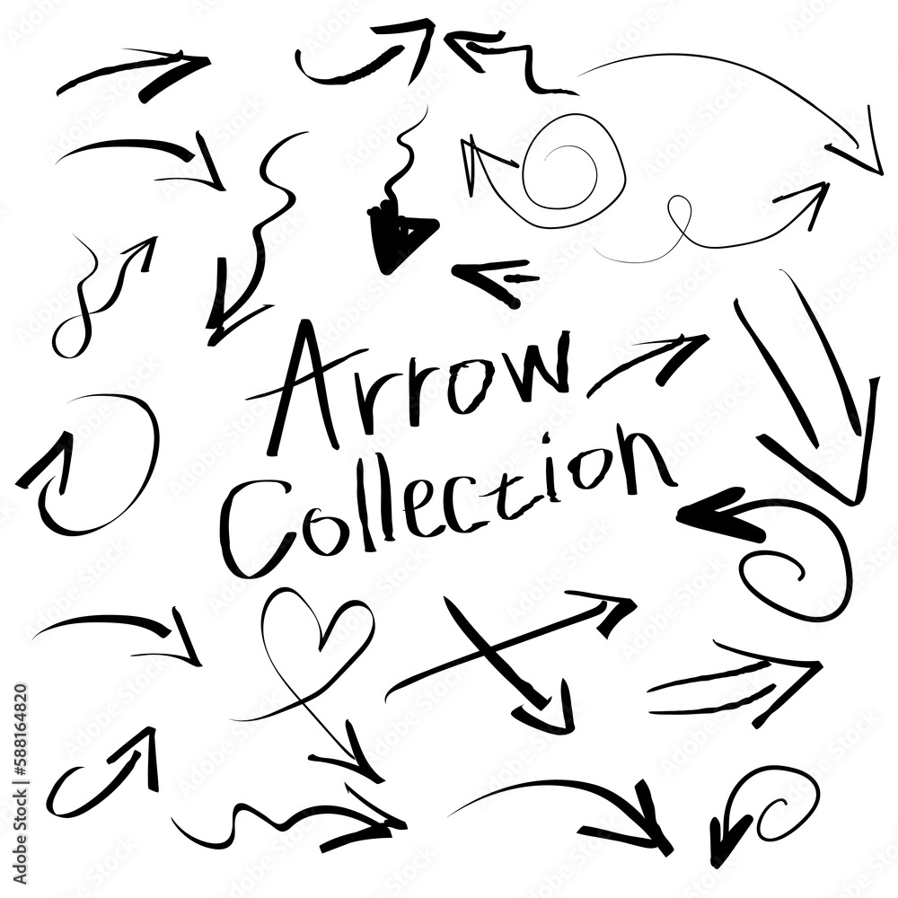 Grunge arrows vector set on white background Grunge arrows vector set on white background