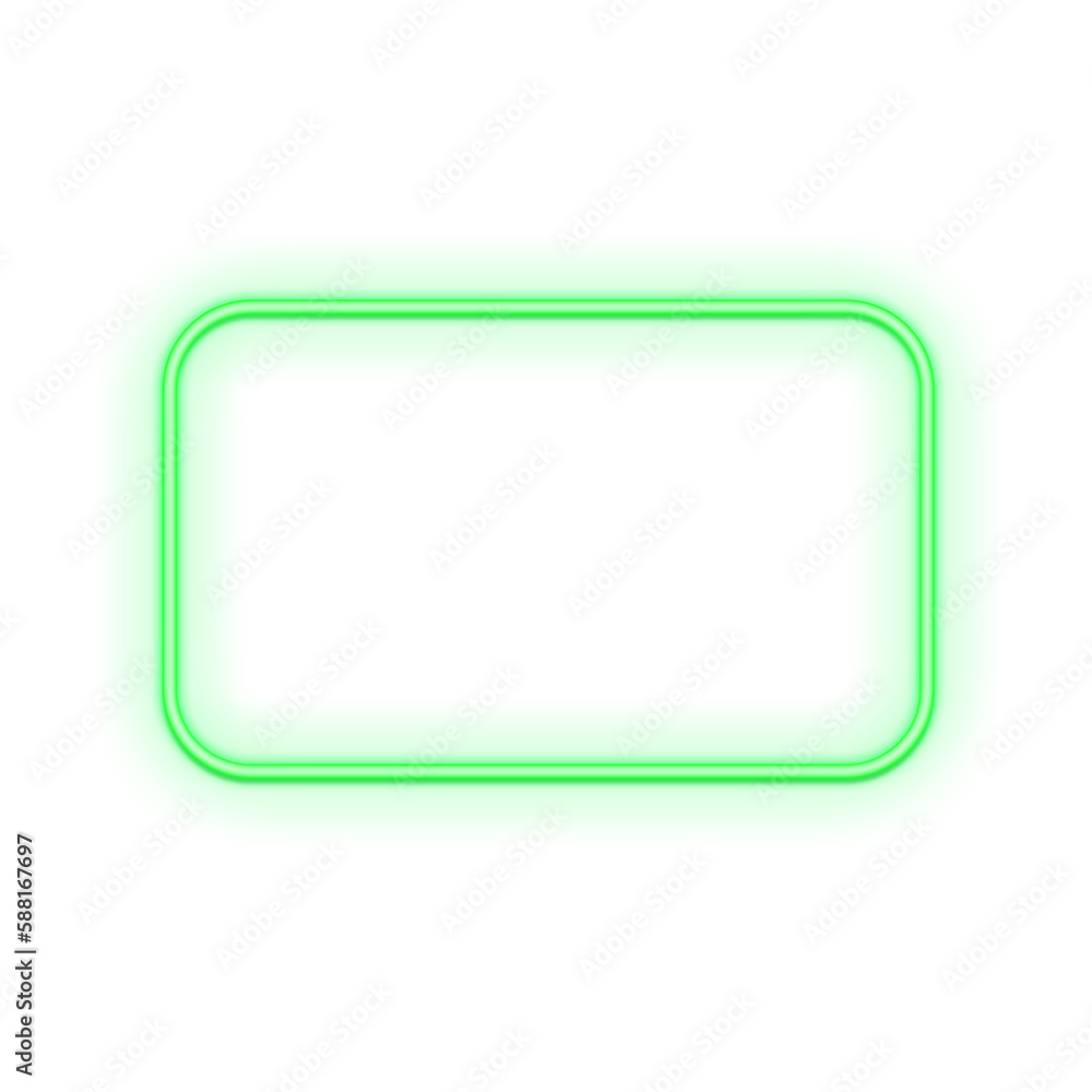 Green Geometric Neon Frame