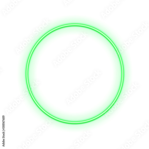 Green Geometric Neon Frame