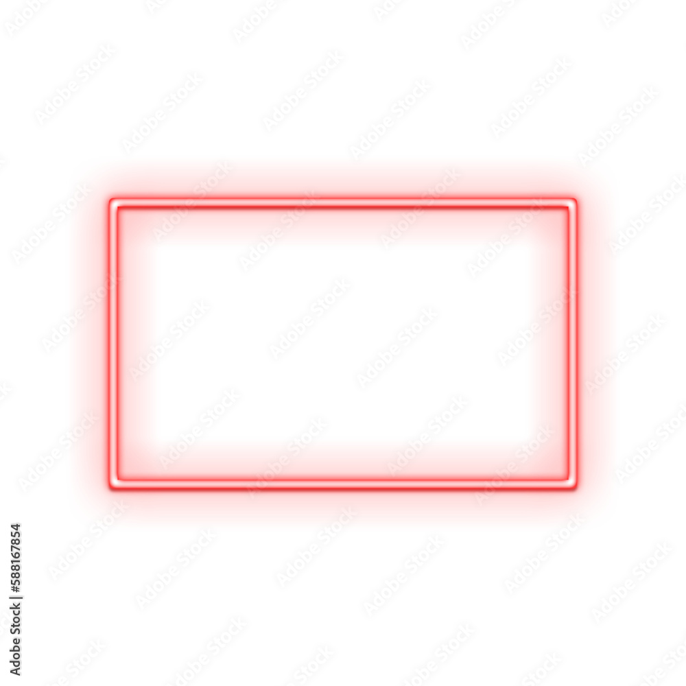 Red Geometric Neon Frame Red Geometric Neon Frame