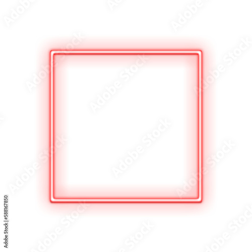 Red Geometric Neon Frame