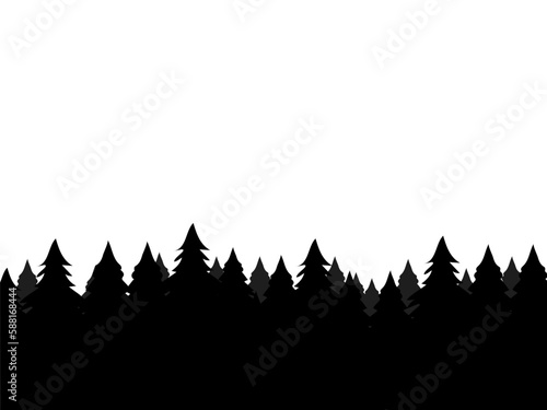A black silhouette of trees with a white background
Black Forest Tree Background Vector
