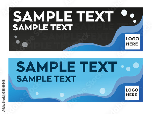 Blue sea Lower third Banner News Vector 2 Style Design
