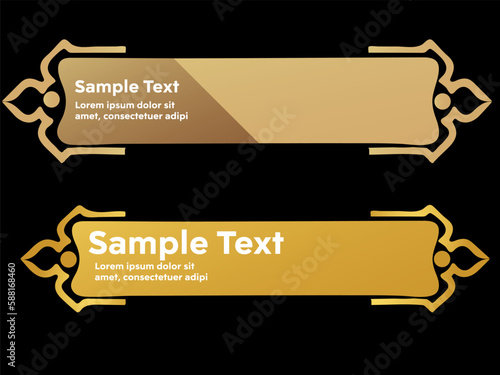 Gold Lower third Yellow Lower third Gold Banner Luxury Design Pack Vector