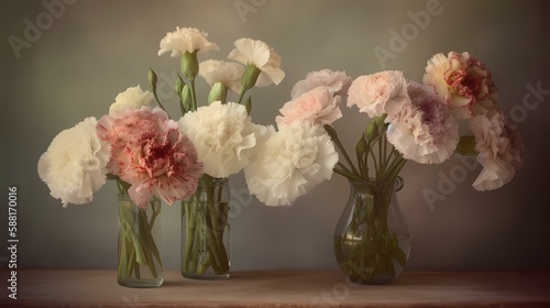 Carnations in Vintage Style