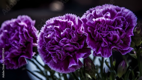 Majestic Purple Carnations