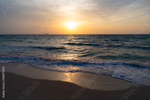 seascape horizon at sunrise. summer seascape horizon at sunrise. seascape horizon