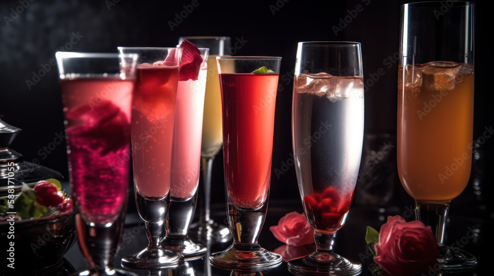 Chic Libations: A Collection of Exclusive and Elegant Girly Drinks, Generative AI