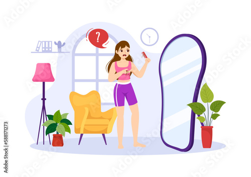 Alopecia Illustration with Hair Loss Autoimmune Medical Disease and Baldness in Healthcare Flat Cartoon Hand Drawn Banner or Landing Page Templates