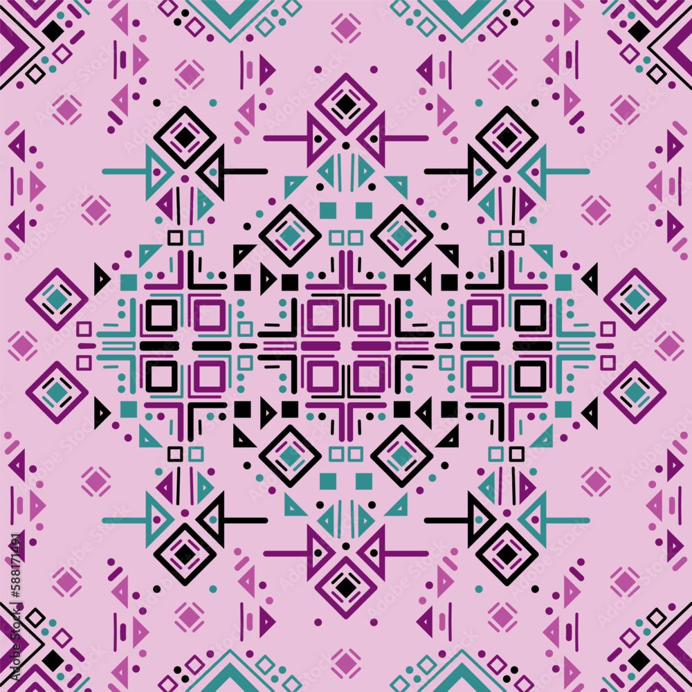 Tribal ethnic seamless striped pattern in Aztec style. Ikat geometric folklore ornament. Indian, Gypsy, Mexican, Scandinavian, folk pattern.