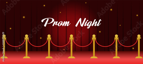 Banner for 2023 Prom Night with red carpet