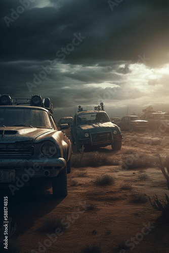 Post Apocalyptic Background  Book Cover  Photomanipulation  Premade  Created using Generative AI