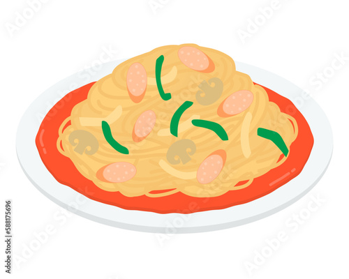 あんかけスパのイラスト