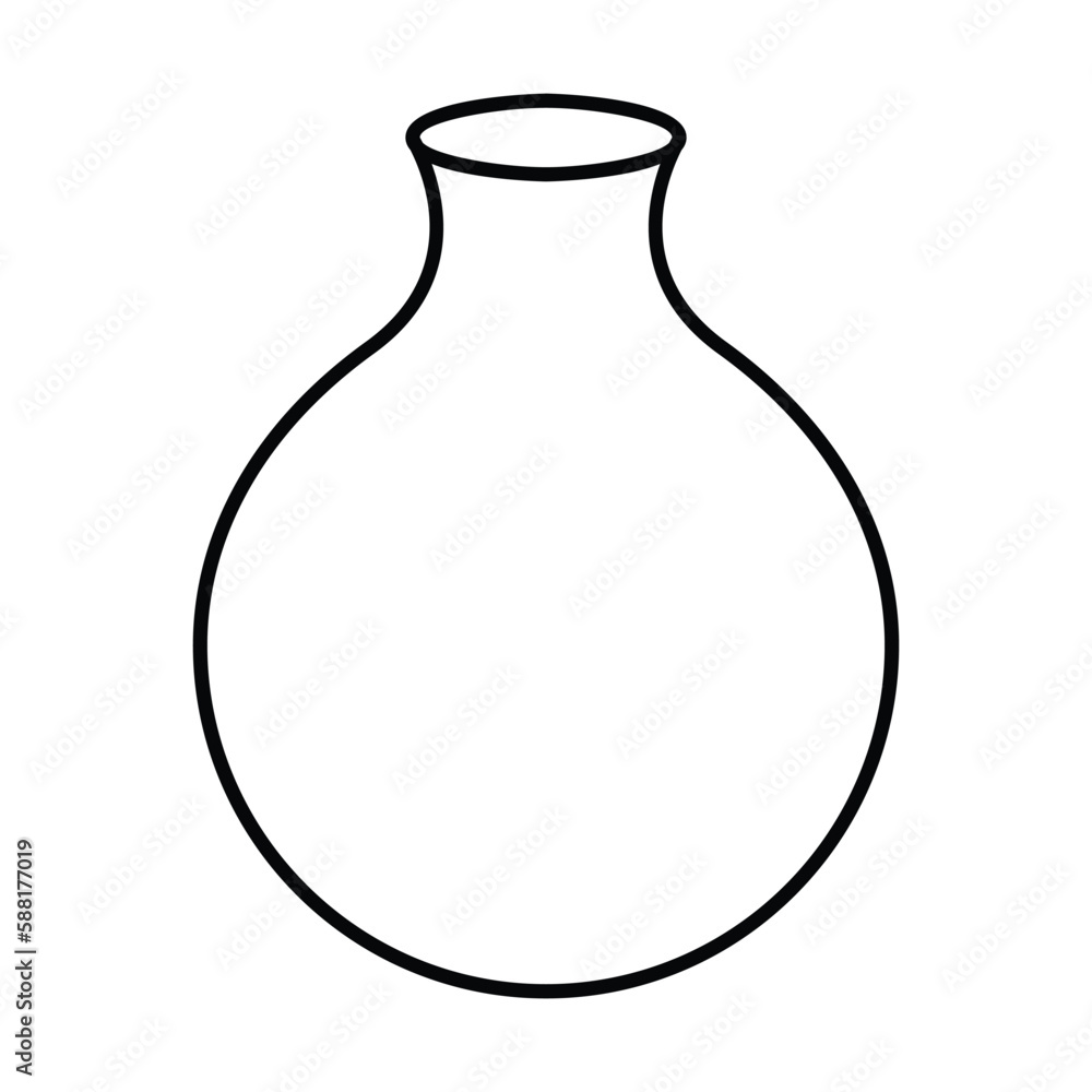 Pot flat vector icon design. Vase black icon. Pot flat vector icon design. Vase black icon.