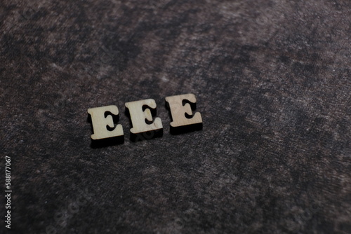 the initials of the letter eee. triple e. photo