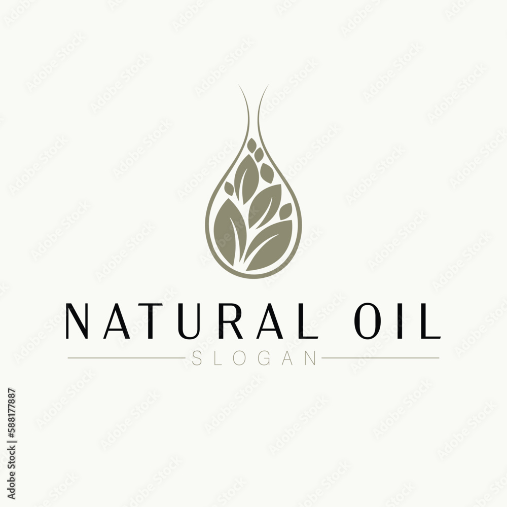 Natural oil logo design. Drop with leaves inside it, vector logotype. Natural and organic logo template. Natural oil logo design. Drop with leaves inside it, vector logotype. Natural and organic logo template.